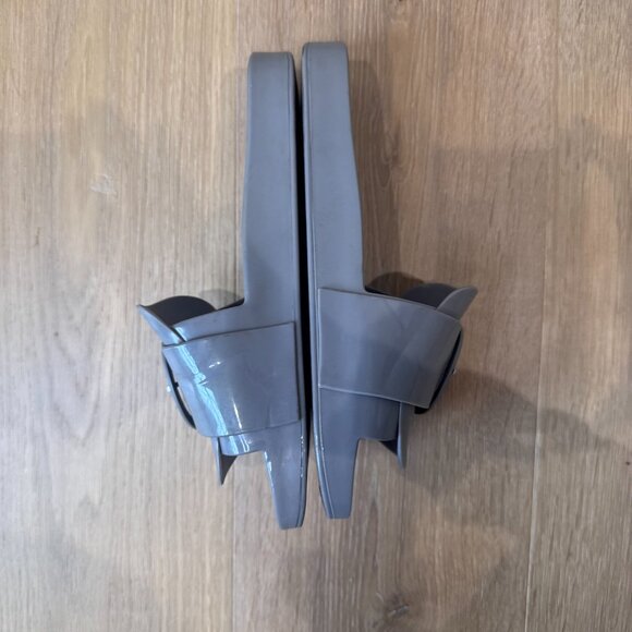 Melissa Beach Slide IV Sandals | Putty Taupe Buckle Slides | Size 6 | Minimalist - Picture 5 of 14